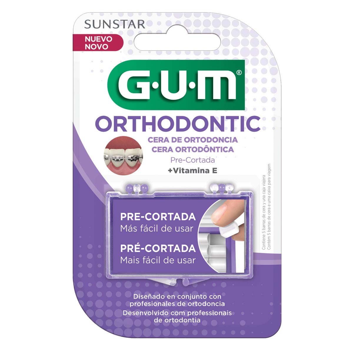 Cera De Ortodoncia Gum Orthodontic Pre-Cortada + Vitamina E