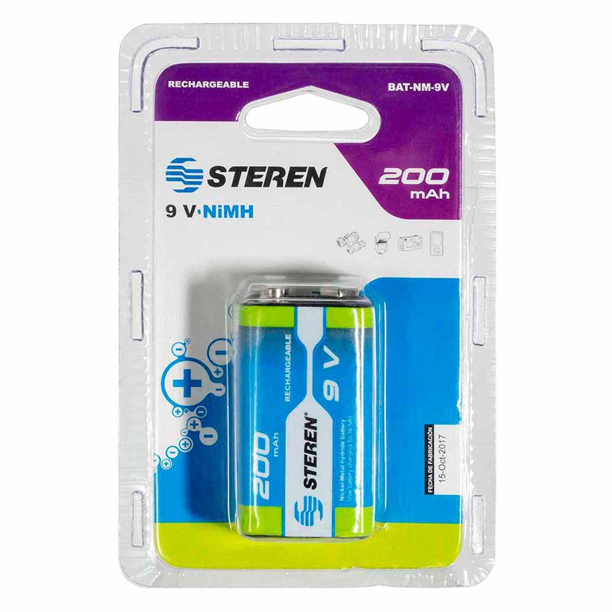 Batería Recargable Steren Cuadrada Bat-Nm-9v