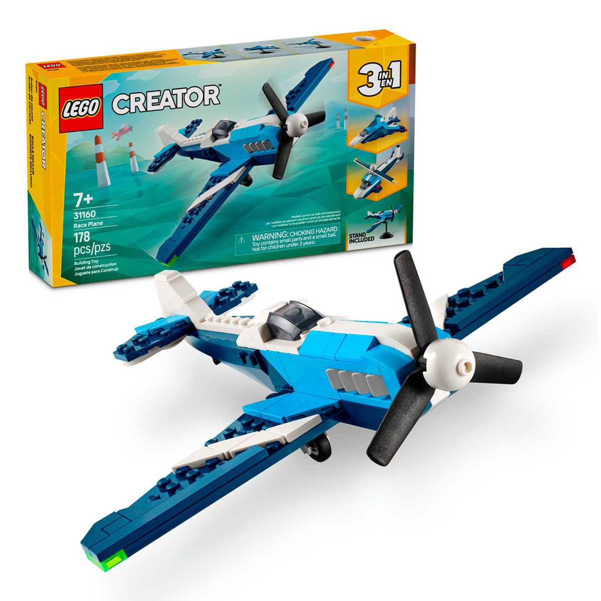 Creator 3en1 Aeronave: Avión de Carreras Juguete LEGO 31160