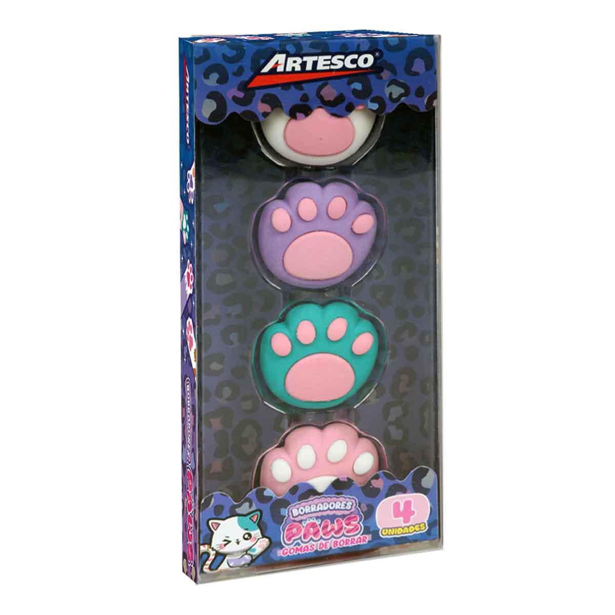 Blíster Goma Artesco Paws Con 4 Piezas