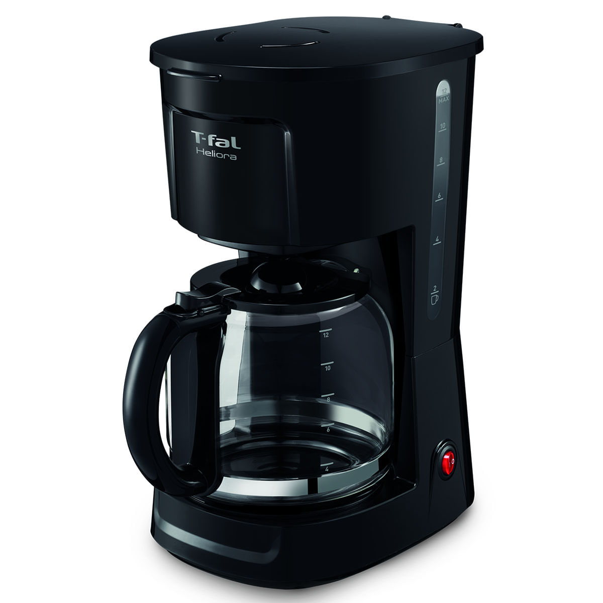 Cafetera De Goteo T-Fal Heliora Grande 12 Tazas Negro Cm1408mx