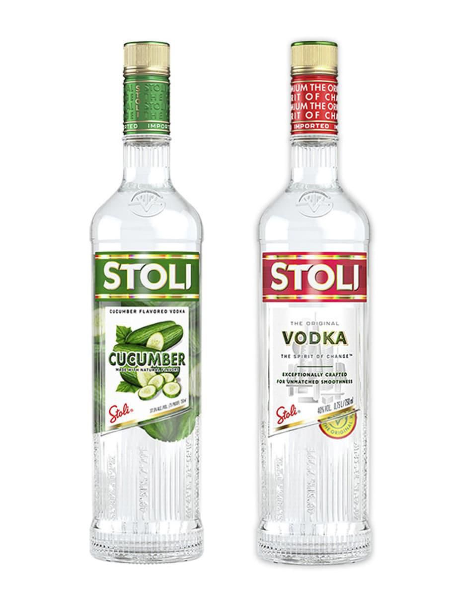 Vodka Stoli Gold + Pepino 750ml