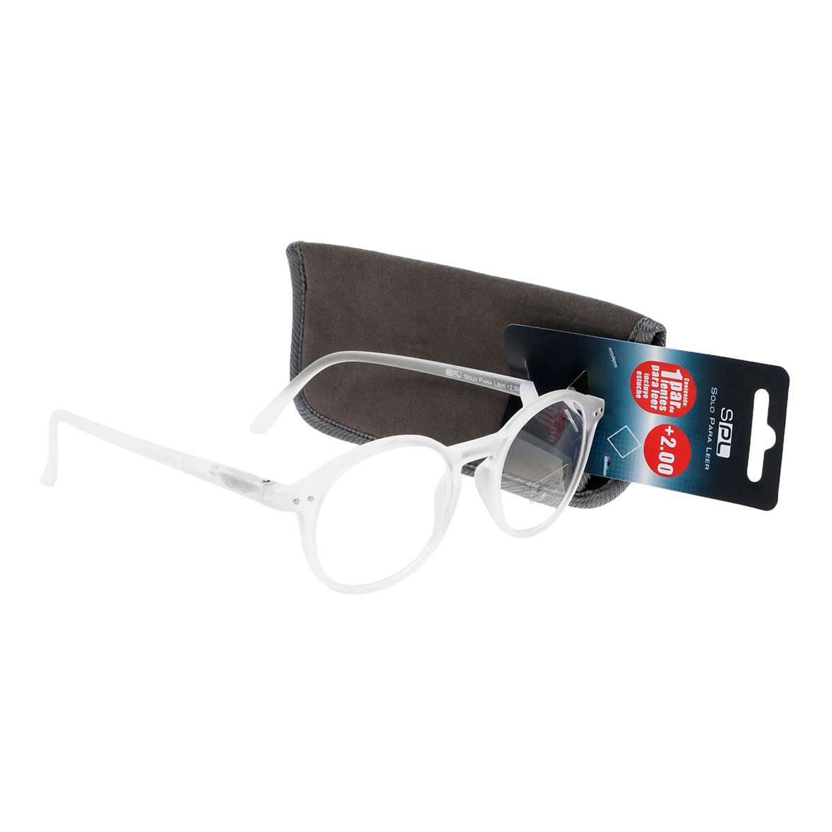 Lentes Spl Transparente C/Estc +2.0