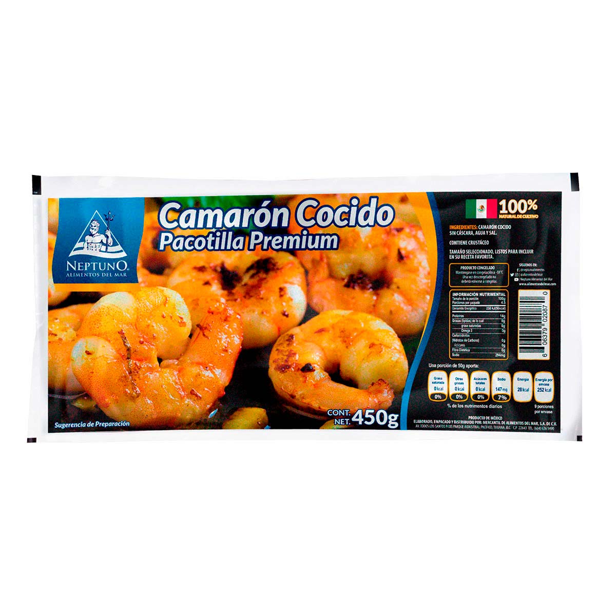 Camarón Cocido Pacotilla Premium 450g