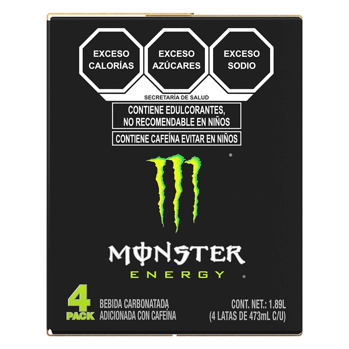 4pack Bebida Energizante Monster Energy 473ml Cada Uno