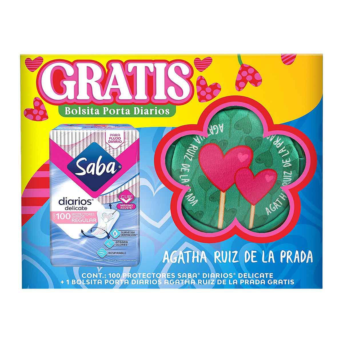 Pack Panti Protectores Saba Regular Con 100 Piezas + Bolsa