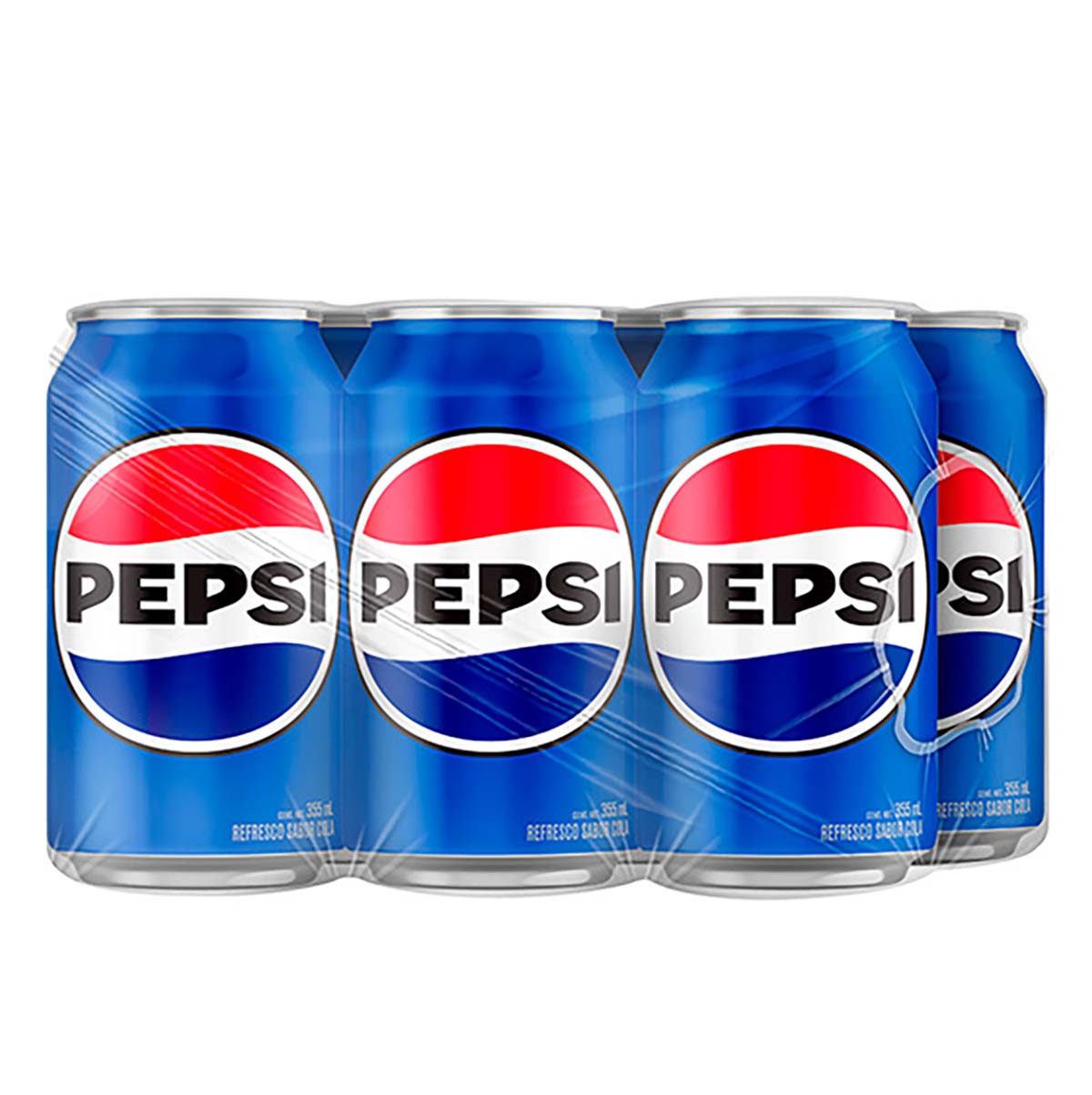 6 Pack Refresco Pepsi Cola De 355ml Cada Uno