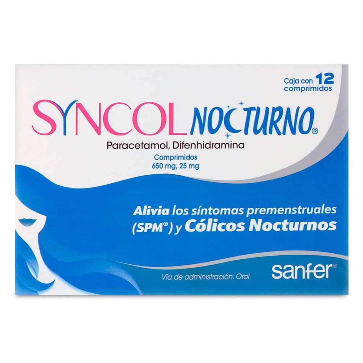 Comprimidos Syncol Nocturno Caja Con 12 Comprimidos