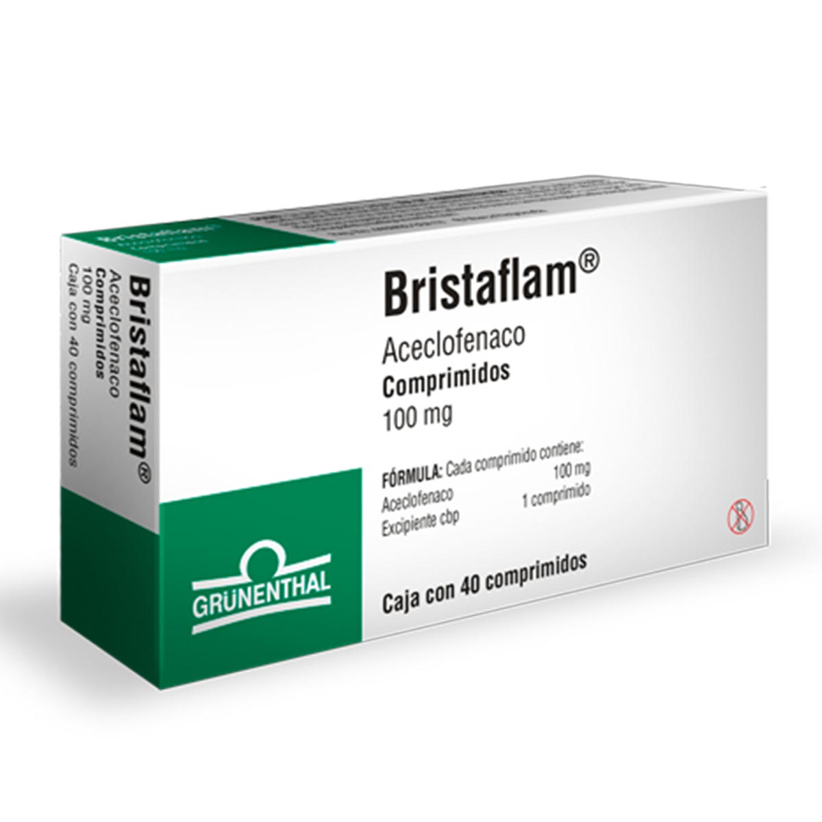 Comprimidos Bristaflam 100mg Caja Con 40 Comprimidos