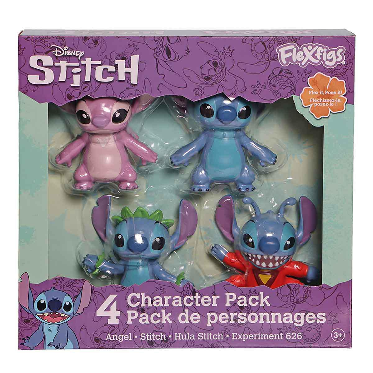 4 Pack Figuras Flexibles Stitch