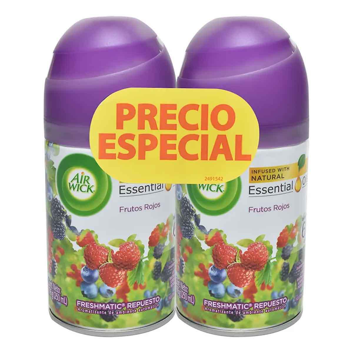 2 Pack Aromatizante Air Wick Rep Frutos Del Bosque 250ml