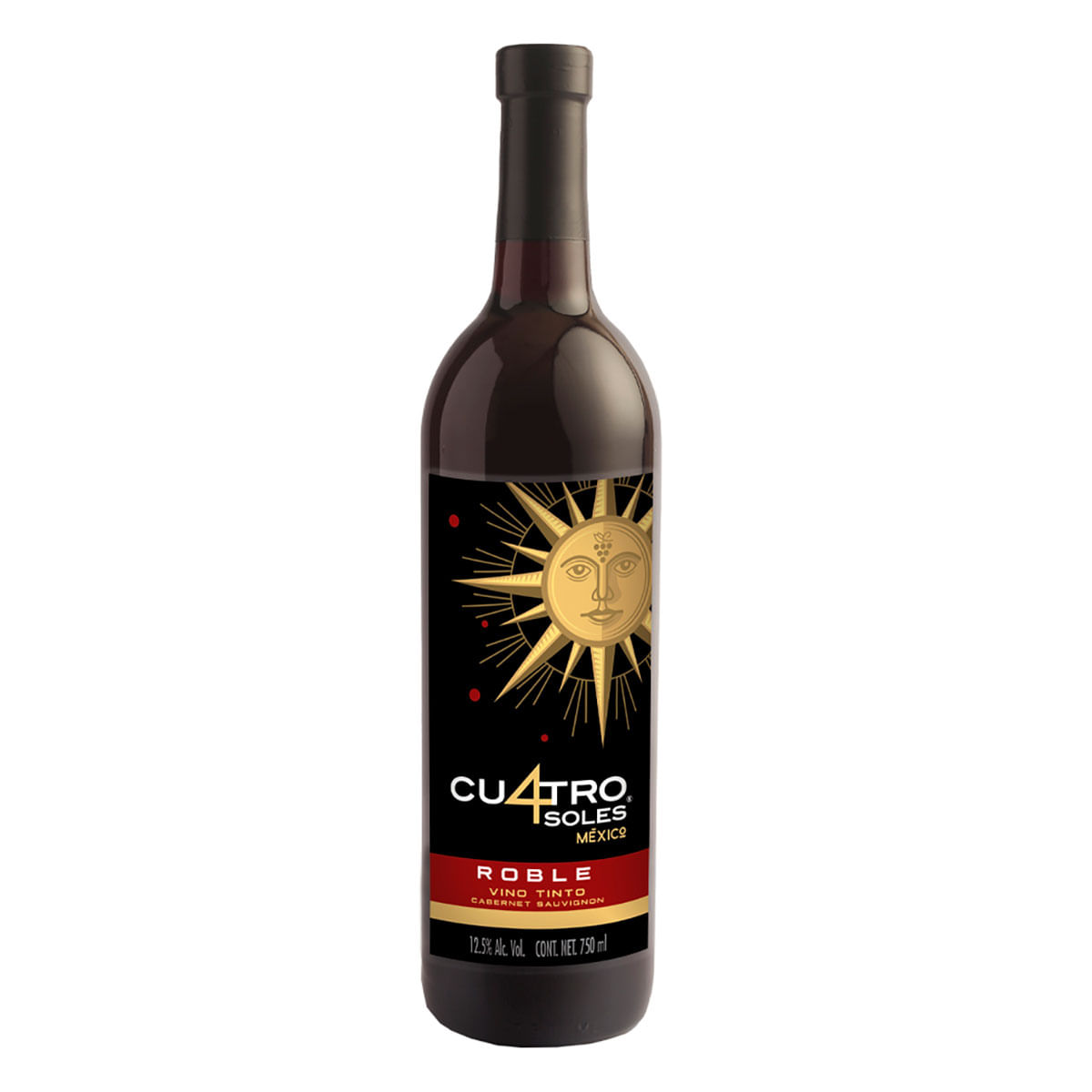 Vino Tinto  Cuatro Soles Roble Cabernet Sauvignon 750ml
