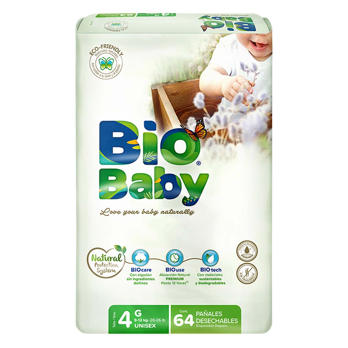 Pañales Bio Baby Talla 4 Grande 64 Pañales