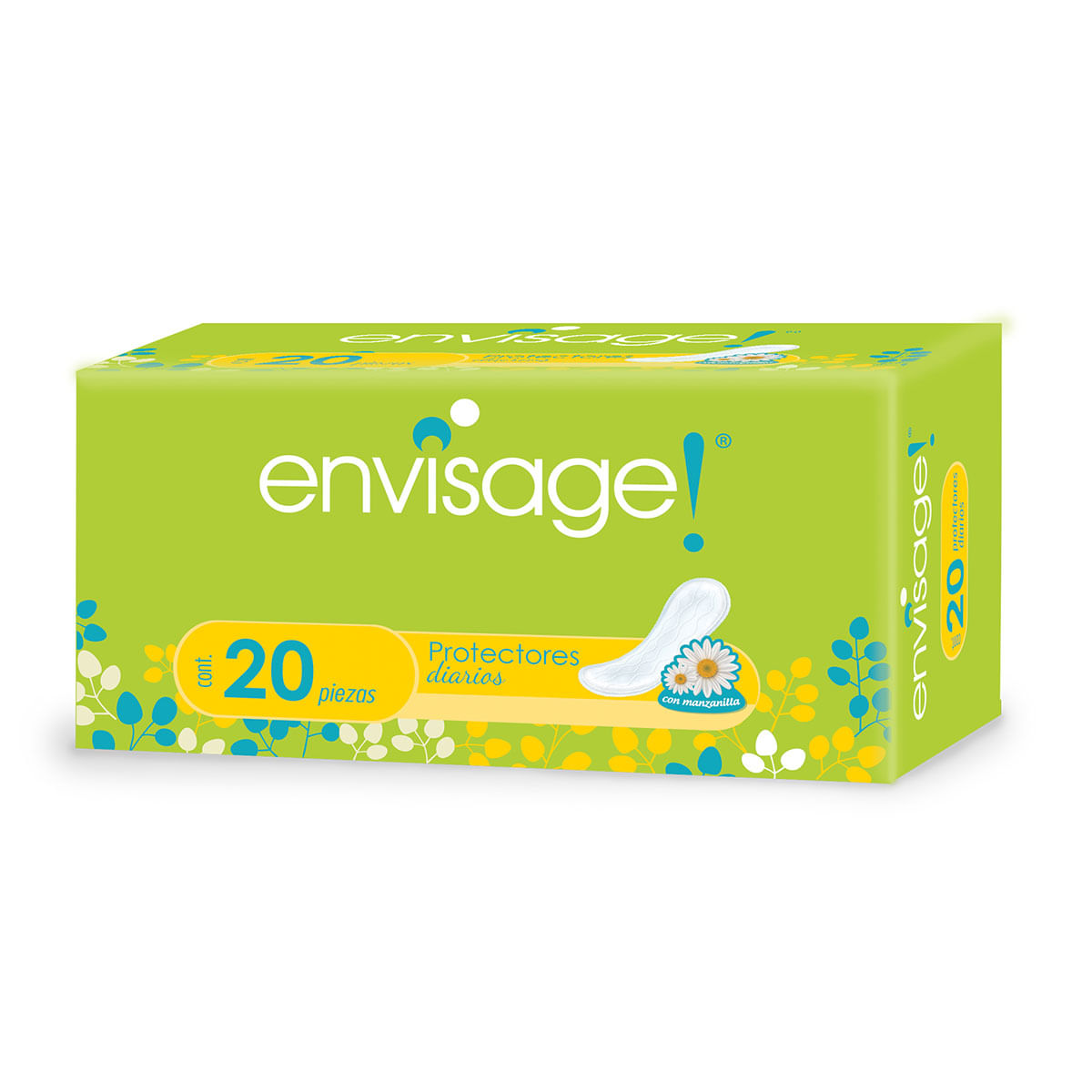 Pantiprotectores Envisage! Diarios Con Manzanilla 20 Protectores