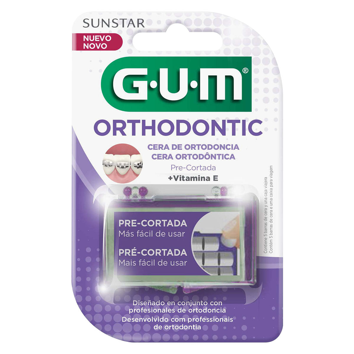 Cera Para Braquets Gum 5 Barras De Cera