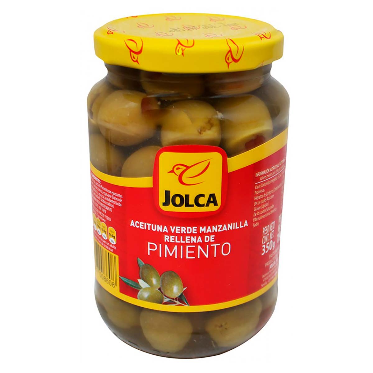 Aceituna Jolca Manzanilla Rellena De Pimiento Frasco De 350g