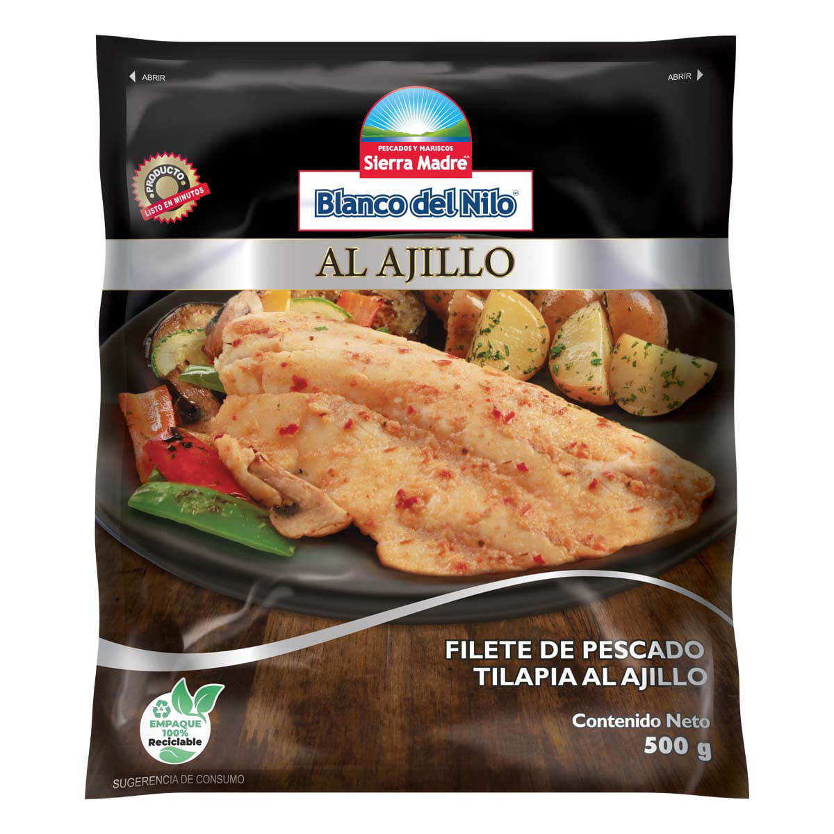 Filete De Pescado Al Ajillo Sierra Madre 500g