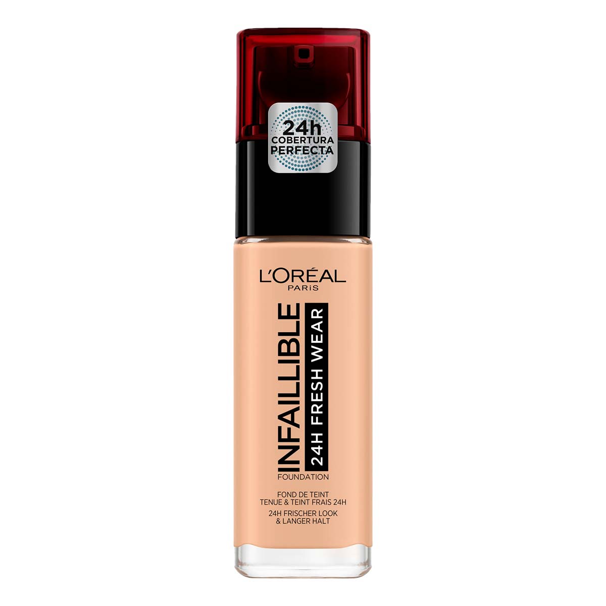 Base De Maquillaje L'Oréal Paris 24h Fresh Wear 125 Natural Rose 30ml