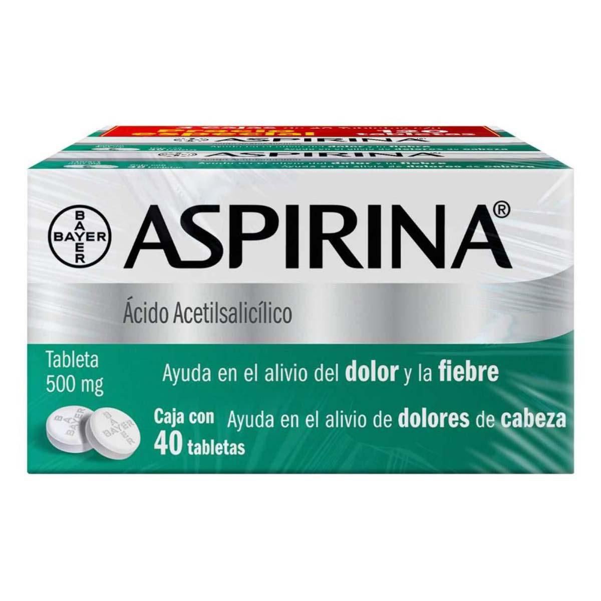 Aspirina 3 Pack Analgesico 40 Tabletas 500mg