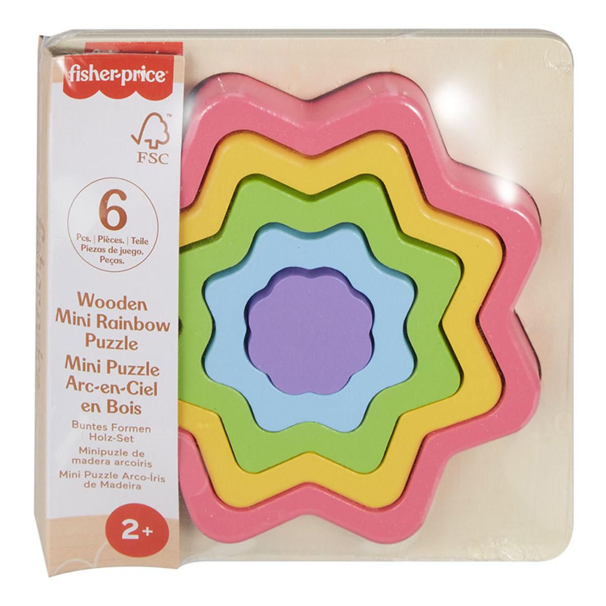 Fisher-Price Juguete Rompecabezas De Arcoíris De Madera