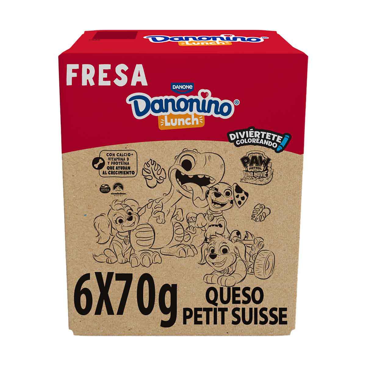 Danonino Lunch Queso Petit Suisse Con Fresa 6x70g