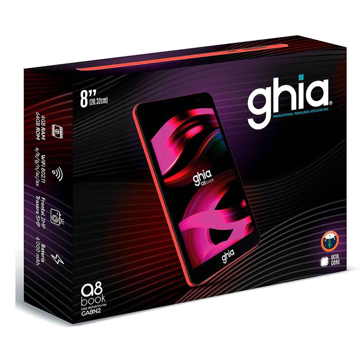 Tablet Ghia 8 Pulgadas 4GB/ 64GB Roja