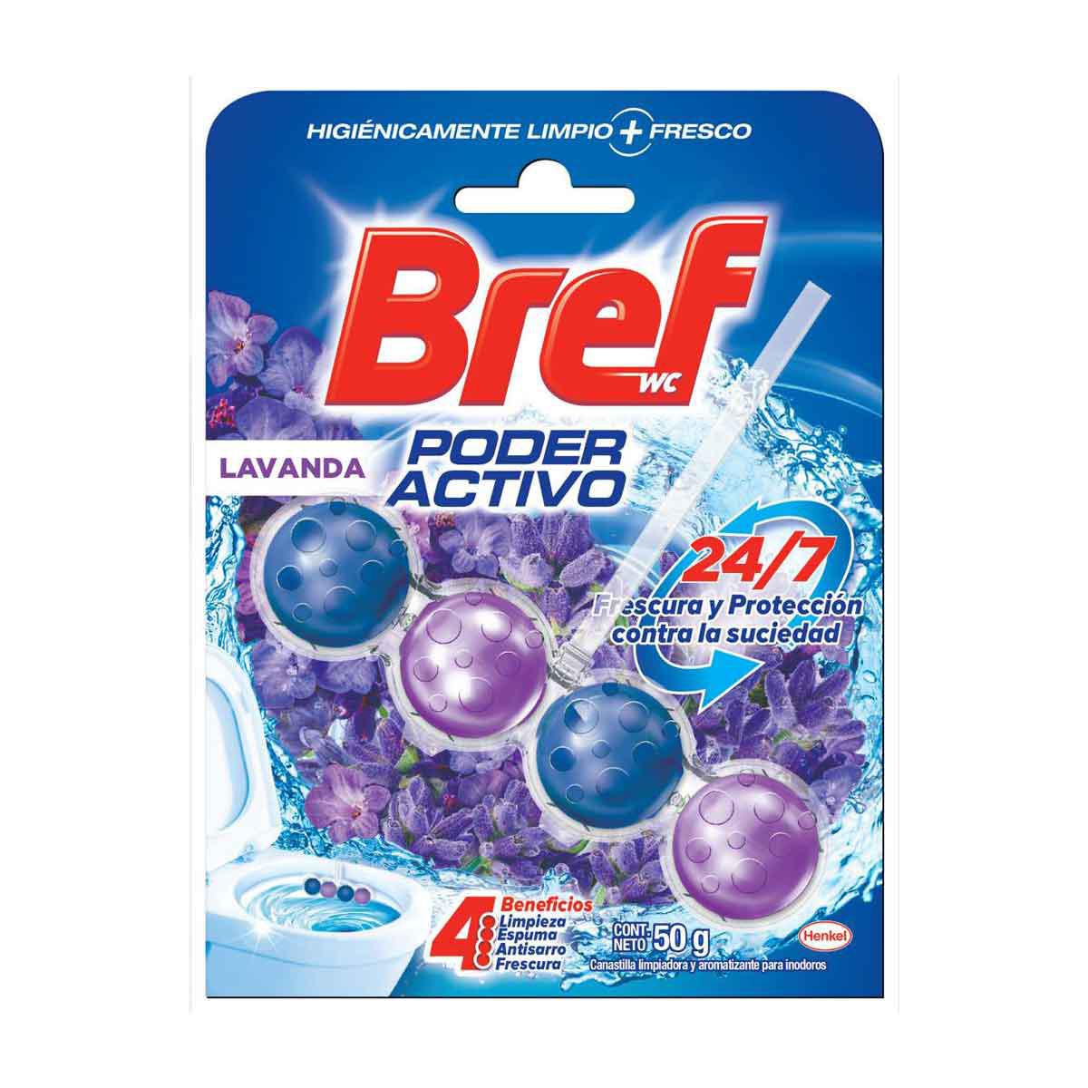 Canastilla Para Baño Bref Wc Poder Activo Lavanda 50g