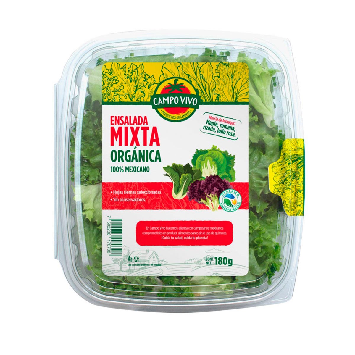 Ensalada Mixta Campo Vivo Orgánica 180g