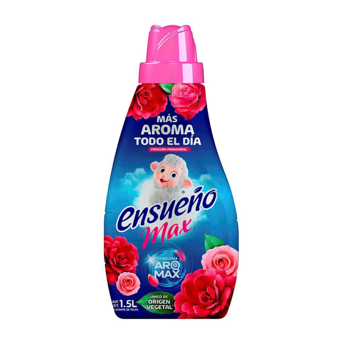 Suavizante de Telas Ensueño Max Zero Enjuague Frescura Primaveral 1.5L