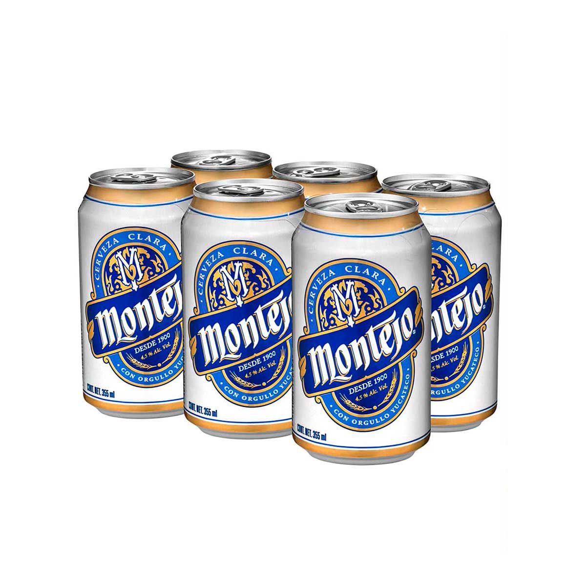 Cerveza Montejo 6 Pack Latas 355ml