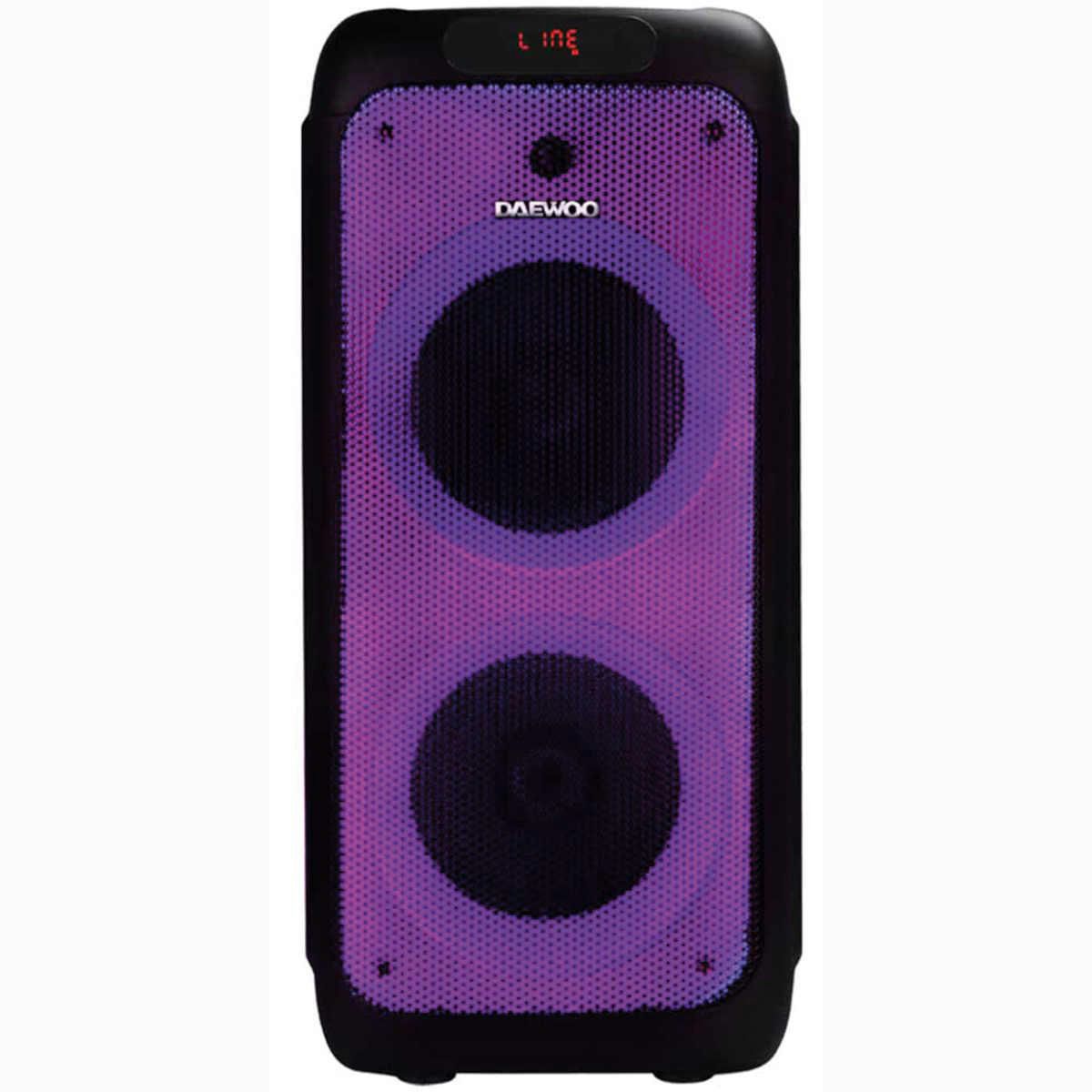 Bafle Daewoo Recargable 2x8 Pulgadas 80W DW2000 Negro