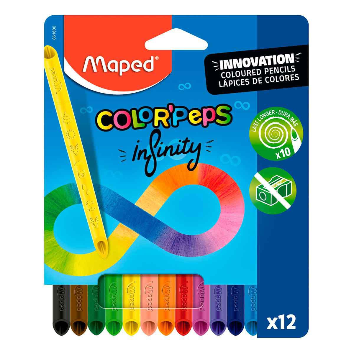 Lapices De Colores Maped 12 Piezas Infinity