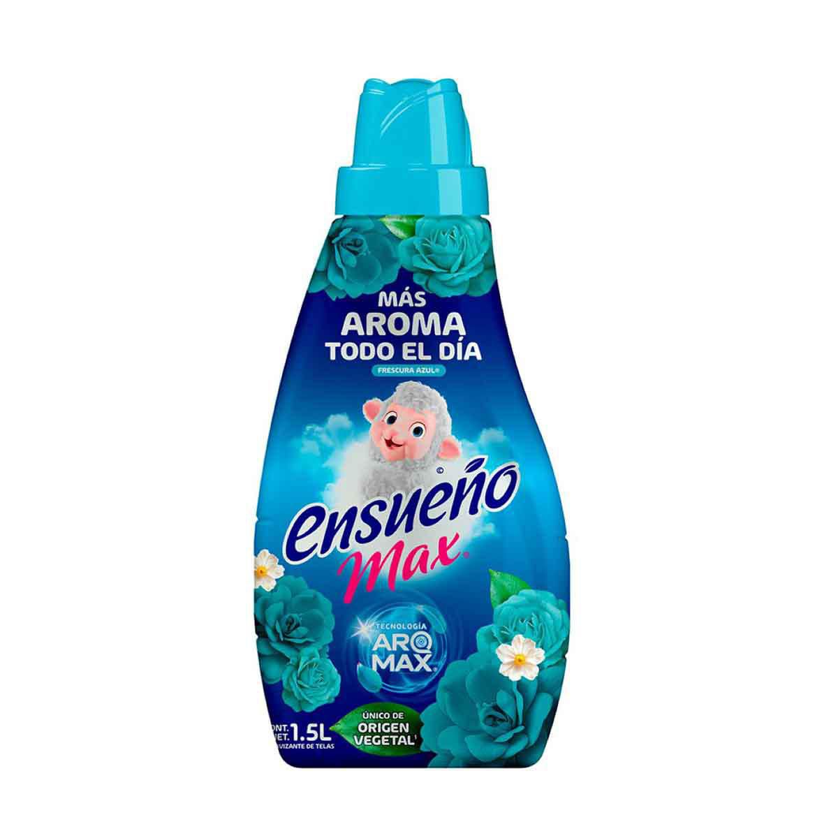 Suavizante de Telas Ensueño Max de Origen Vegetal Frescura Azul 1.5L
