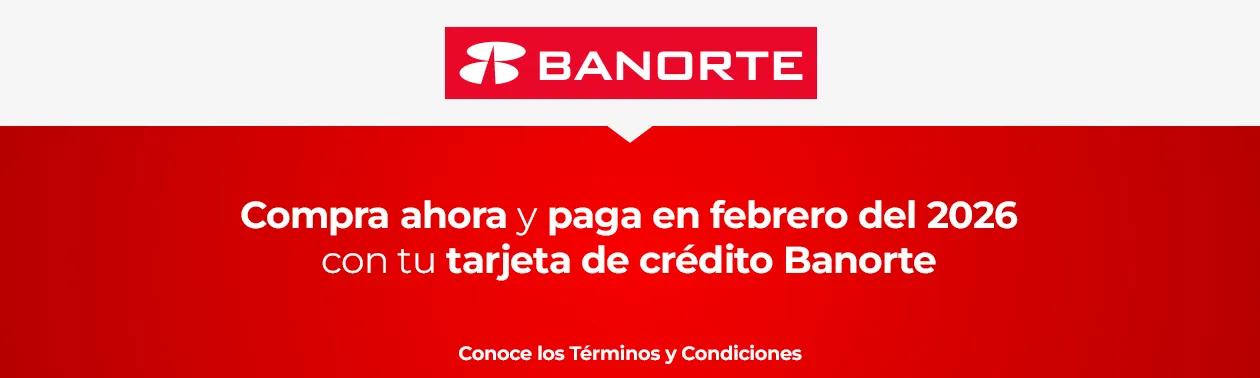 Compra ahora y paga en febrero del 2026 con tu tarjeta de crédito Banorte