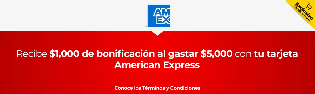 Recibe $1,000.00 de bonificación al gastar $5,000.00 con tu tarjeta American Express