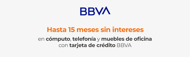 Hasta 15 meses sin intereses en cómputo, telefonía y muebles de oficina con tarjeta de crédito BBVA