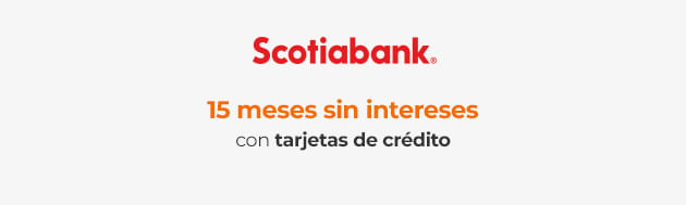 15 meses sin intereses con tarjetas de crédito Scotiabank