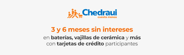 3 y 6 meses sin intereses en baterías, vajillas de cerámica y más con tarjetas de crédito participantes
                        class=